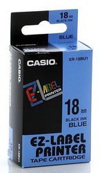 CASIO XR-18BU1 18mm schwarz auf blau, 8 Meter