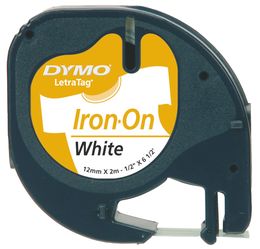 DYMO Prägebänder Prägeband, Masse 12mm x 2m Farbe Etiketten schwarz auf weiss
