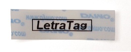 DYMO Original Schriftband für LetraTag, Plastik, schwarz auf transparent 12mm x 4m