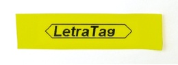 DYMO S0721620 ruban LetraTag, en plastique, noir sur jaune, 12mm x 4m