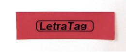 DYMO S0721630 LetraTag ruban, en plastique, 12mm x 4m couleur étiquettes noir sur rouge