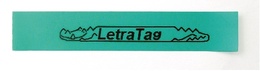 DYMO Original Schriftband für LetraTag, Plastik,12mm x 4m Farbe Etiketten schwarz auf grün