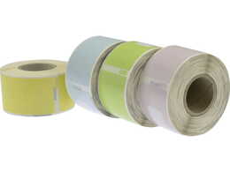 DYMO LW-Adress-Etiketten sortiert, 4 Rollen à 130 Etiketten in den Farben gelb, pink, blau, grün