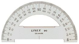 LINEX S0761390 910 Halbkreis-Winkelmesser 180° mit 1° Teilung, 10 cm. 