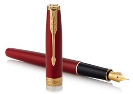 PARKER 1931473 stylo-plume SONNET Red Lacquer G.C. (F, noir)