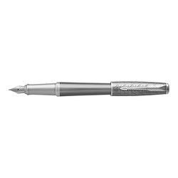 PARKER 1931595 stylo-plume URBAN PREMIUM Silver Powdered C.C. (F, bleu)