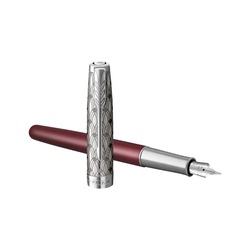 PARKER PK-2119650 stylo-plume Sonnet Premium Metal & Red C.C. 18K (F, noir)