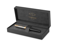 PARKER PK-2119785 stylo-plume Sonnet Premium Metal & Black G.C. (M, noir)