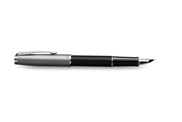 PARKER PK-2146864 stylo-plume Sonnet Metal & Noir C.C. (F, noir)