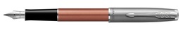 PARKER PK-2169228 stylo-plume Sonnet Metal & Orange C.C. (F, noir)