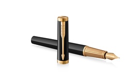 PARKER stylo-plume Ingenuity Noir brillant GT (F, noir+bleu)