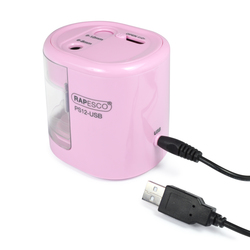 Rapesco 1446 Taille-Crayons PS12-USB (rose)