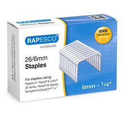 Rapesco S11662Z3 26/6mm verzinkte Heftklammern - 5.000 Stück