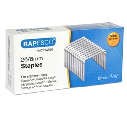 Rapesco S11880Z3 Agrafes Galvanisées 26/8mm - Lot de 5000 pièces