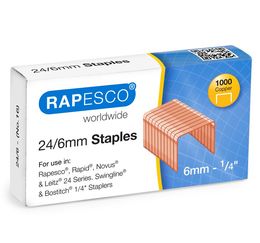 Rapesco S24600Z3 Agrafes cuivrées 21/6mm - Lot de 1000 pièces