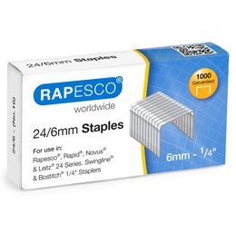 Rapesco S24607Z3 Agrafes Galvanisées  24/6mm - Lot de 1000 pièces