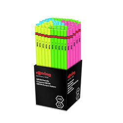 Rotring RO-2090066, Bleistift HB, Farbe Neon, Mixed 72er Box 