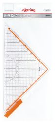 ROTRING S0699270 Technisches Zeichnen-Dreieck, Griff abnehmbar (32 cm, glasklar)